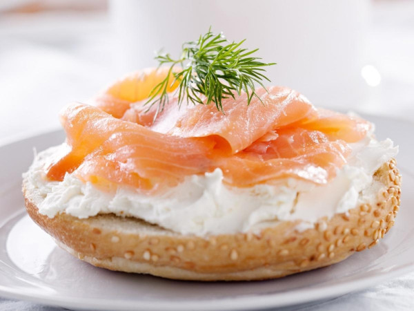 Cream Cheese & Salmon Bagel