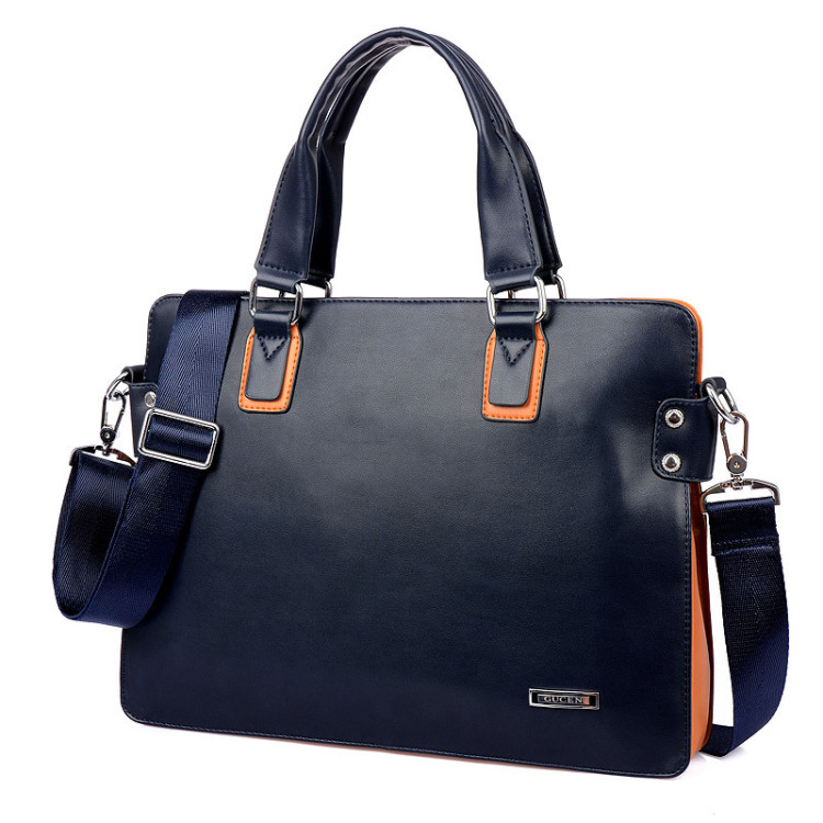Messenger Bag Style Leather Briefcase